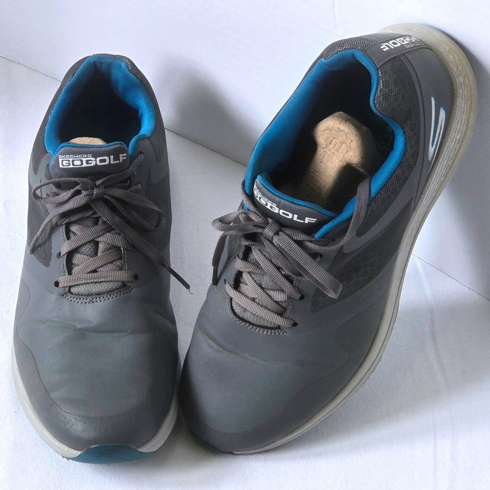 Skechers Go Golf Men Size 11 Golf Shoes Gray Blue Spikeless 54542EWW